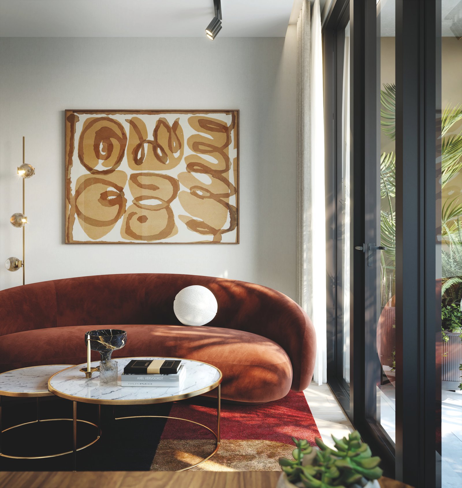 One bedroom residence living space